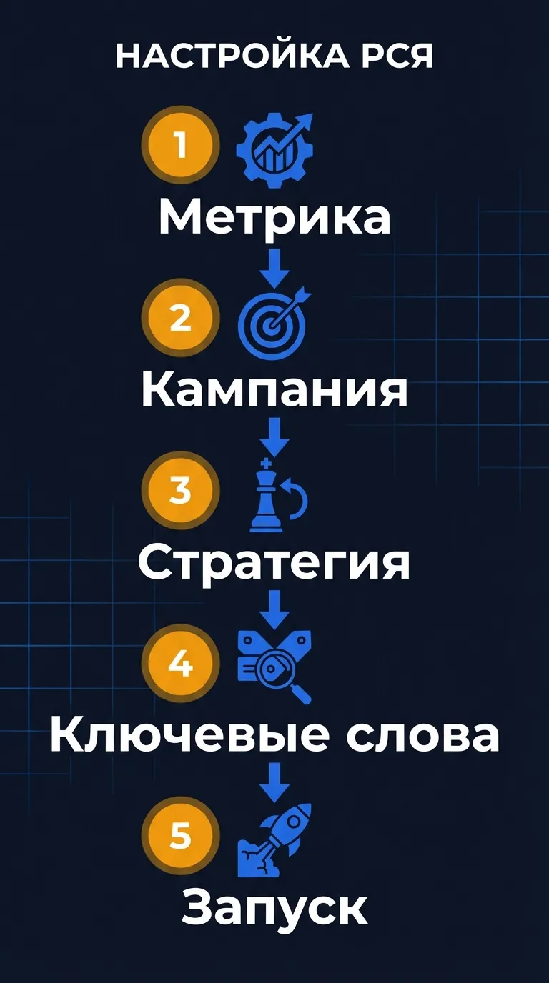 Дорожная карта настройки РСЯ: пять этапов от подключения Метрики до запуска кампании