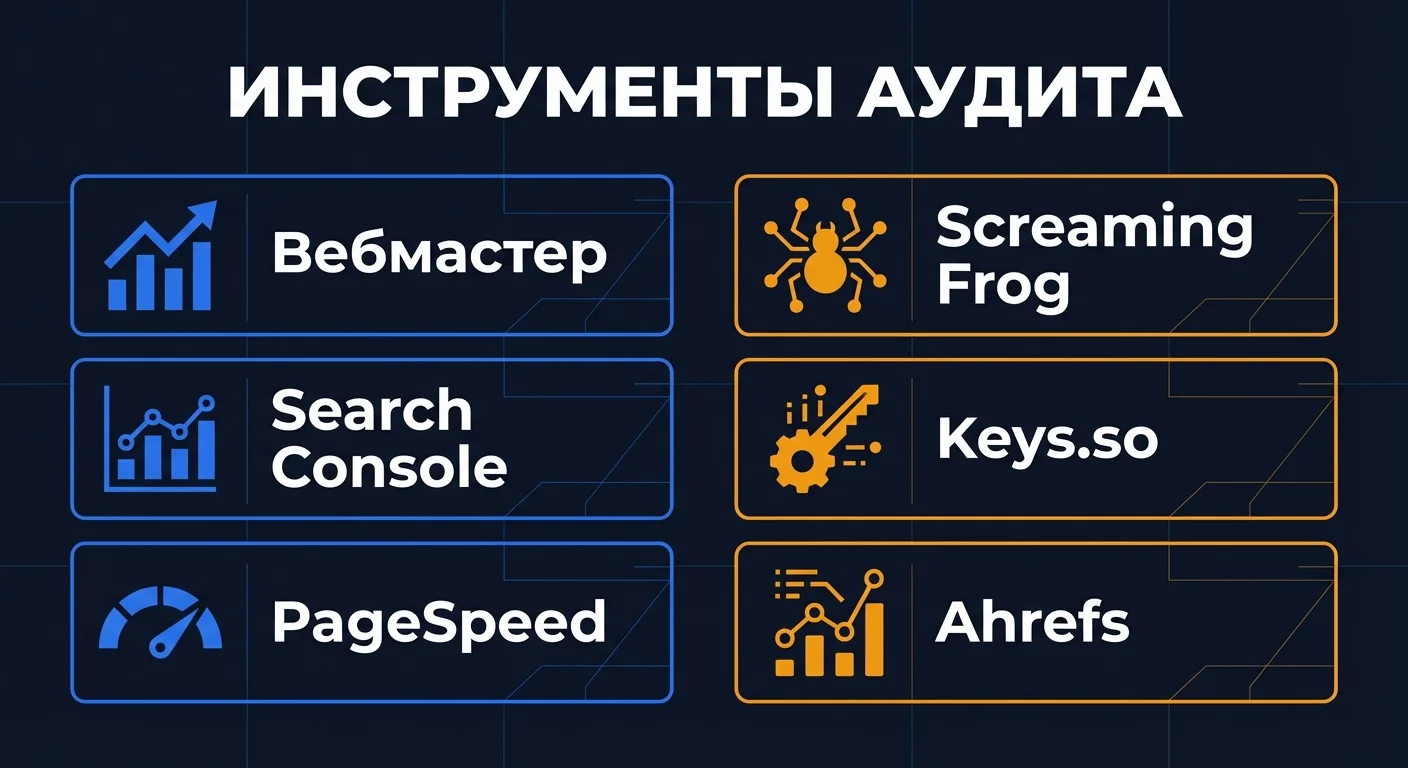 Инфографика: сравнение инструментов SEO-аудита — шесть бесплатных и платных сервисов для анализа сайта