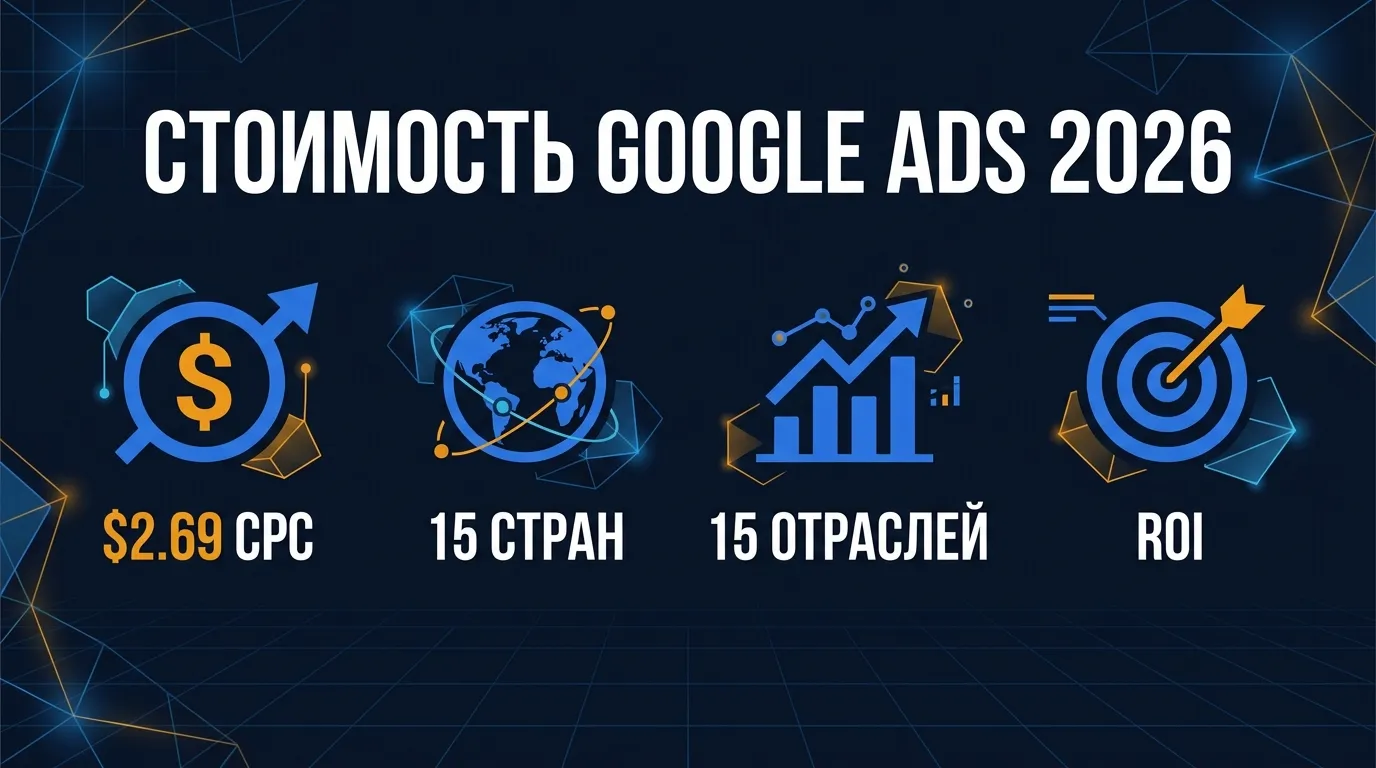 Сколько стоит реклама в Google Ads в 2026 году: бюджеты и ROI по странам